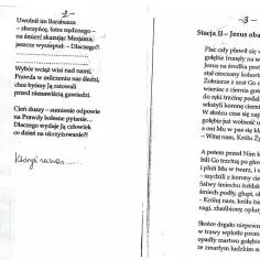 Droga krzyżowa rozważania krótkie: wybór wisi nad nami, prawda w milczeniu nas śledzi, sumienie odpowie na bolesne pytanie.