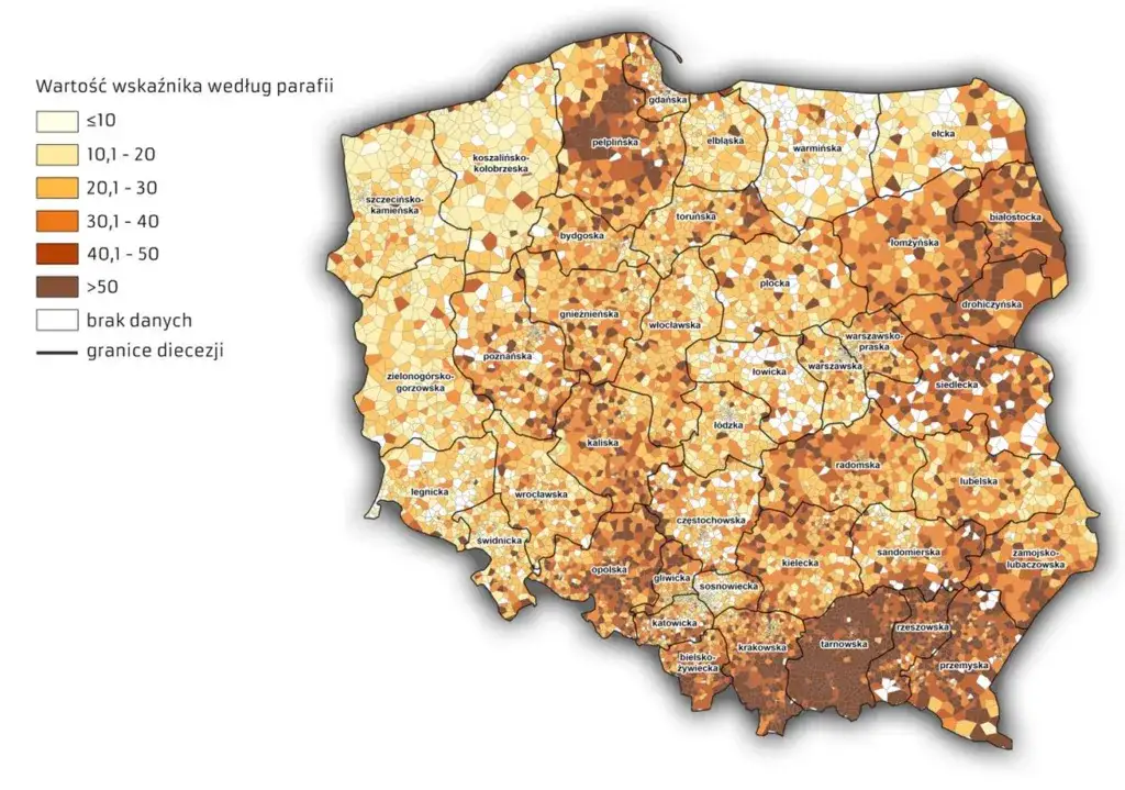 Zdjęcie Czy liczba katolików w Polsce spada? Aktualne dane i trendy wyznaniowe