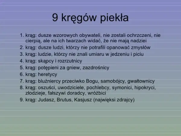 Jakie dusze trafiają do piekła i co decyduje o ich losie?